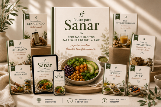 🌿Nutre para Sanar: recetas y hábitos para sanar desde la raíz+🎁 7 bonos de Regalo