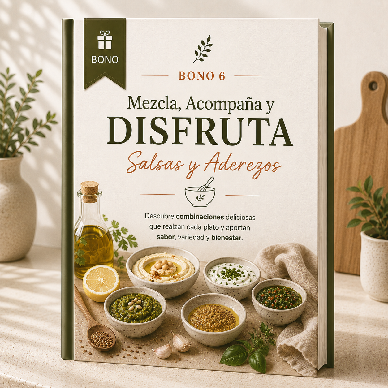 Portada de Mezcla, Acompaña y Disfruta – Salsas y aderezos